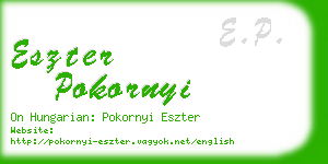 eszter pokornyi business card